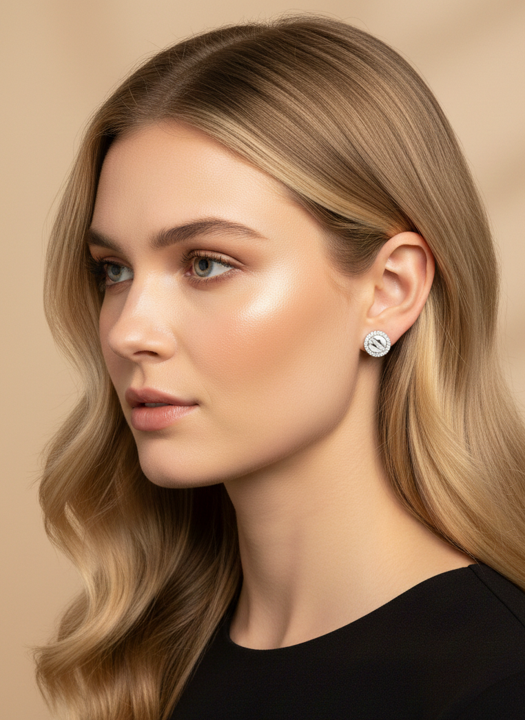 Clous d'oreilles pavés au design emblématique